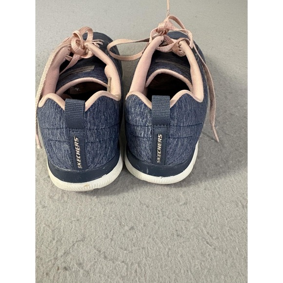 Skechers D'Lites Shoes Womens Size 7W Blue Wide Memory Foam Athletic Sneakers - Picture 4 of 7